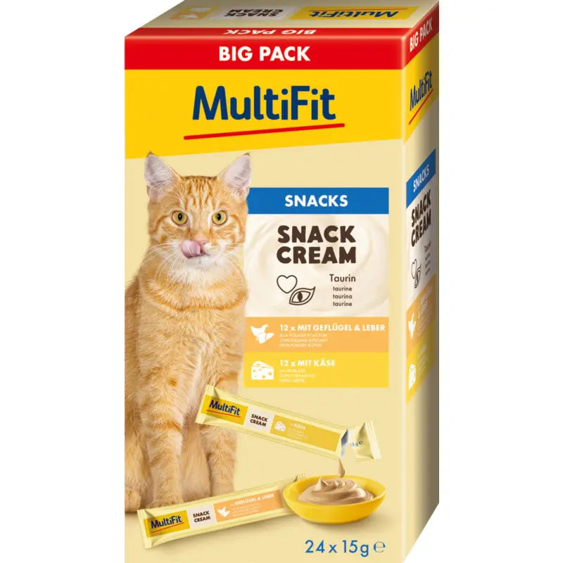 Snack Cream fjerkræ, leber & ost 24x15 g - Maxi Zoo Danmark