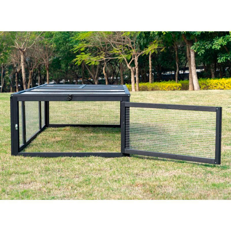 Løbegård 180x90x48 cm sort - Maxi Zoo Danmark