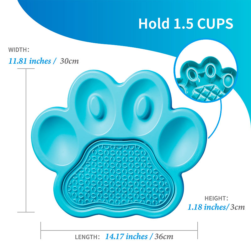 Slow Feeder Lick Pad 36x30x3 cm blå - Maxi Zoo Danmark