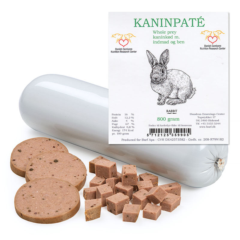 Paté pølse m/ben kanin 800 g - Maxi Zoo Danmark