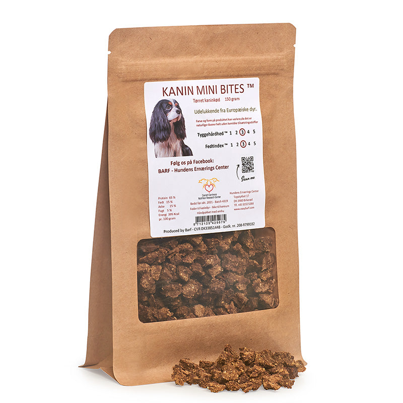 Mini bites kanin 150 g - Maxi Zoo Danmark