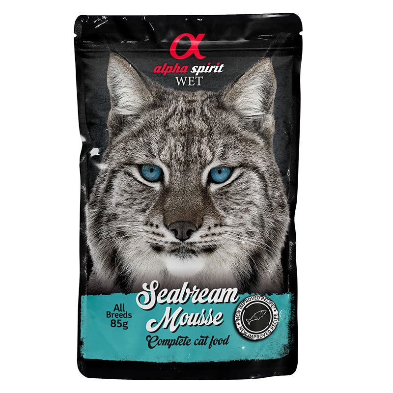 Adult vådfoder Mousse pouch sea Bream 85 g til kat