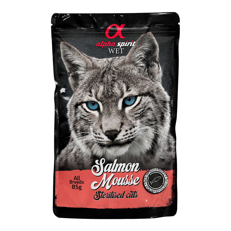 Adult vådfoder Mousse pouch sterilized chicken,salmon 85 g - Maxi Zoo Danmark