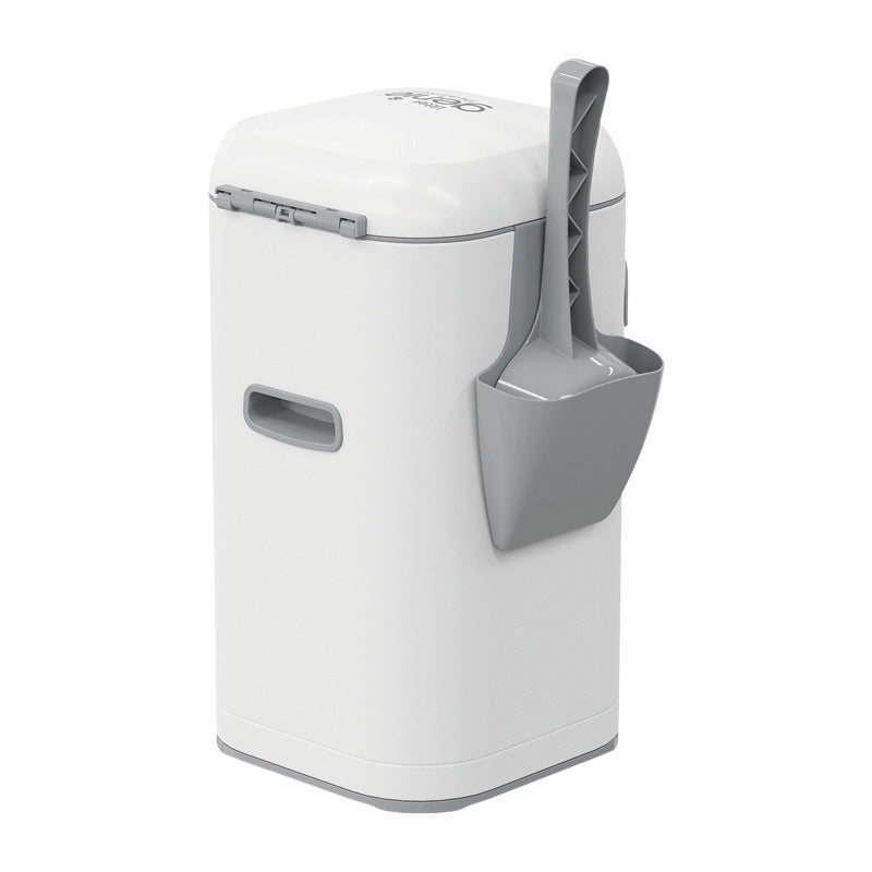 Affaldspand Premium Litter Genie rustfri stål inkl. Skovl, holder & refill