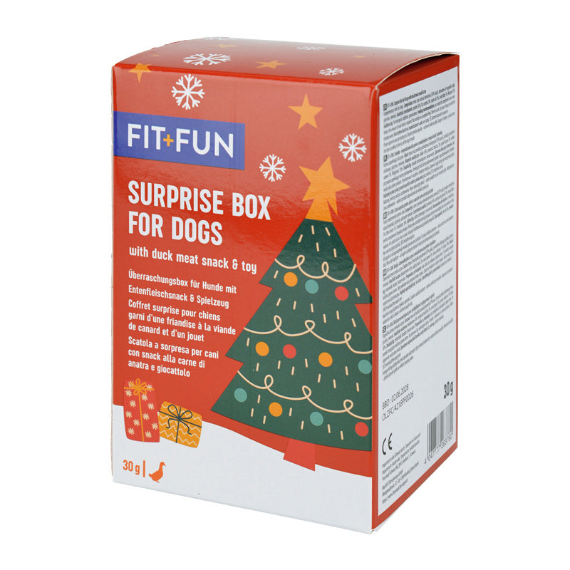 Overraskelsesboks hund XMAS legetøj + godbidder, 30g