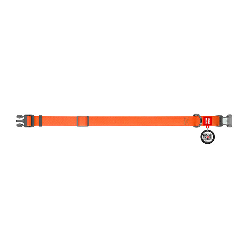 Halsbånd WP orange m/QRkode - 25 mm, 38-58 cm