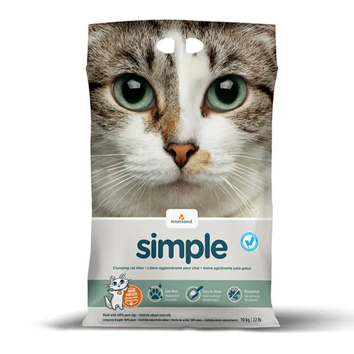 Simple Kattegrus Finkornet Uden Duft 10 kg - Maxi Zoo Danmark