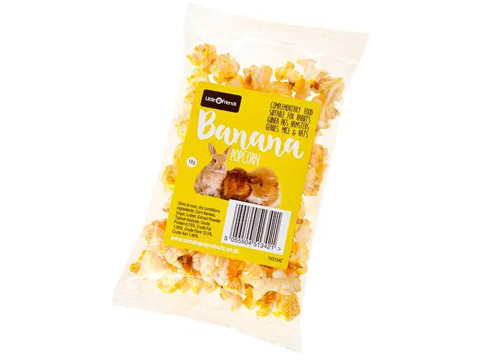Little Friend Banan Popcorn 18 g - Maxi Zoo Danmark