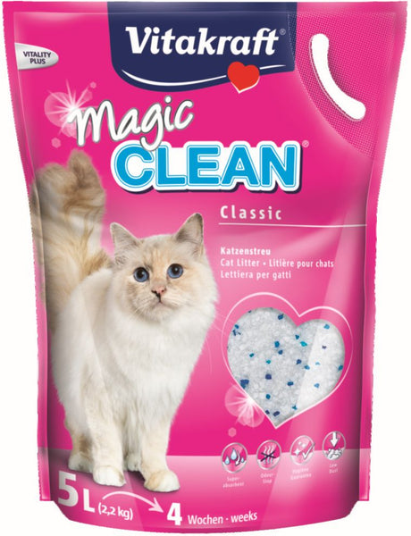 Kattegrus Magic Clean classic ikke klumpende 5 l / 2,2 kg - Maxi Zoo Danmark