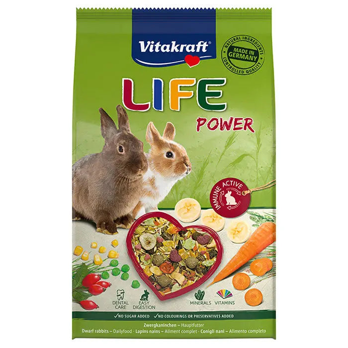Life Power Dværgkanin 600g - Maxi Zoo Danmark