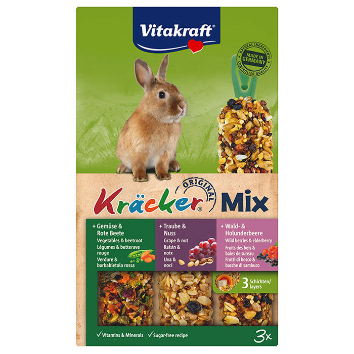 Kräcker Trio-Mix Kanin3 stk 168 g - Maxi Zoo Danmark