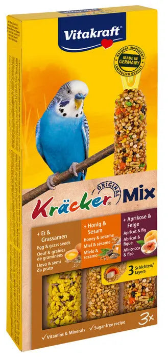 Kräcker Undulat med honning, frugt og æg 3x30 g - Maxi Zoo Danmark