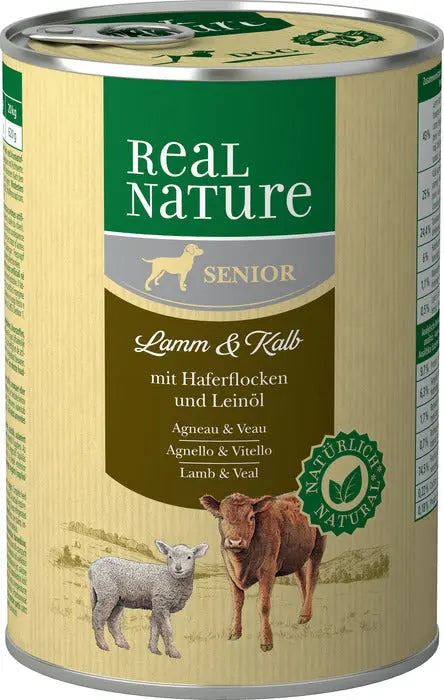 Senior, dåse lam & kalv 400 g REAL NATURE