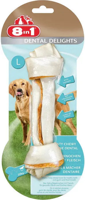 Tyggeben Dental Delights Large kylling 1 stk 8 IN 1