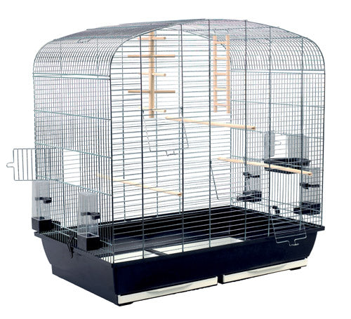 Fuglebur Sara 85,5x48x79 cm sort & sølv - Maxi Zoo Danmark
