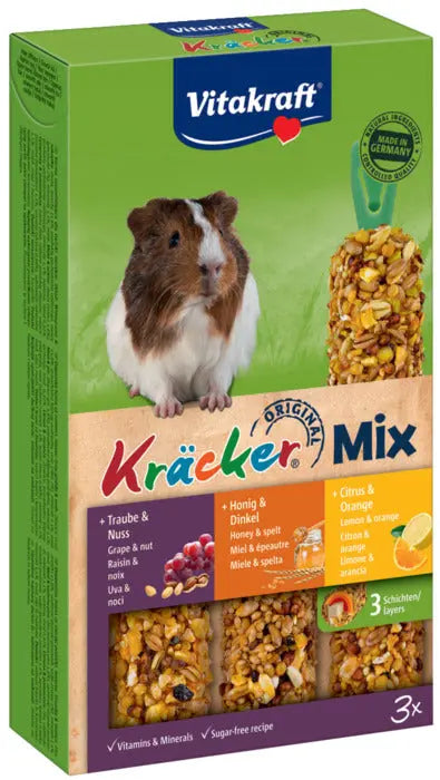 Kräcker Marsvin med nødder, citrus og honning 3x30g - Maxi Zoo Danmark