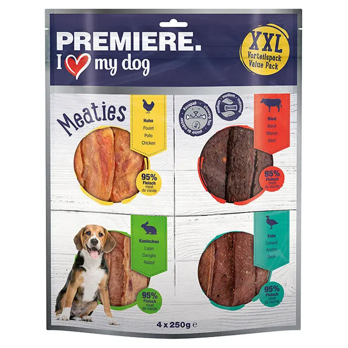 Pure Meaties XXL 4 varianter 4x250 g - Maxi Zoo Danmark