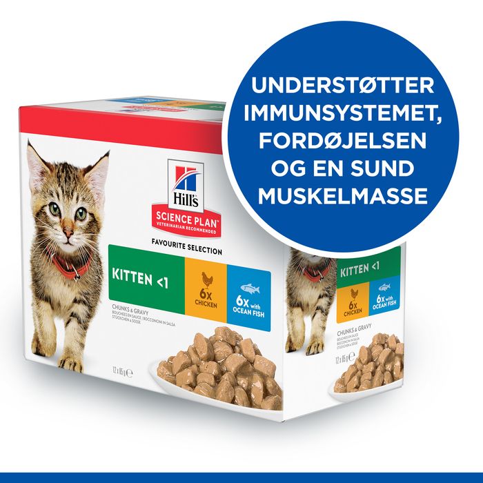 Kitten Healthy Dev., menu pou kylling & fisk 12 x 85 g - Maxi Zoo Danmark