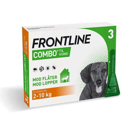Flåt- & Loppemiddel Combo Vet hund 2-10 kg - 3x0,67 ml - Maxi Zoo Danmark
