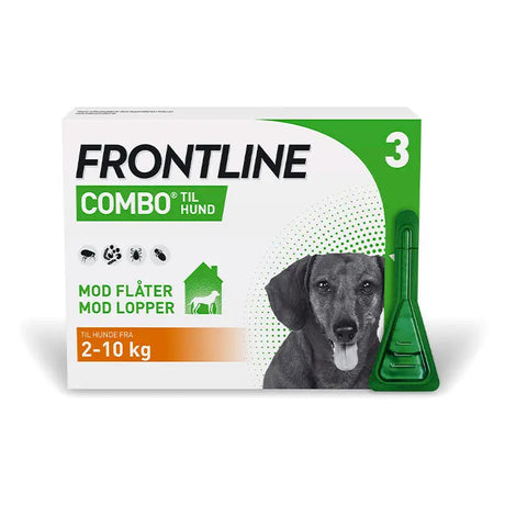 Flåt- & Loppemiddel Combo Vet hund 2-10 kg - 3x0,67 ml - Maxi Zoo Danmark