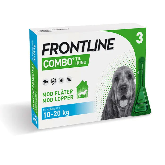 Flåt- & Loppemiddel Combo Vet hund 10-20 kg - 3x1,34 ml - Maxi Zoo Danmark