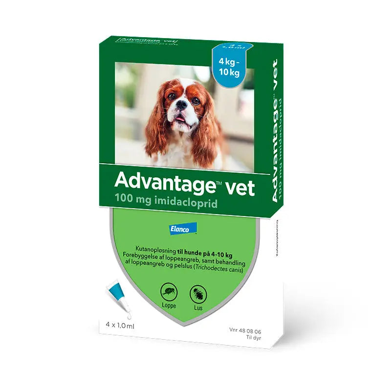 Loppemiddel hund 4-10 kg - 4x1,0 ml - Maxi Zoo Danmark