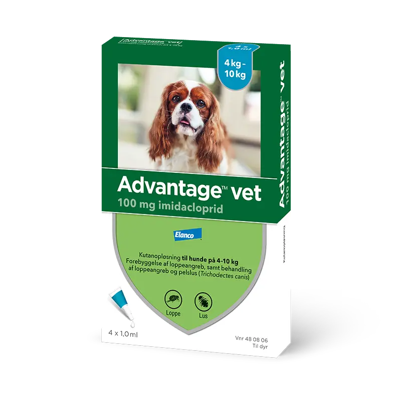 Loppemiddel hund 4-10 kg - 4x1,0 ml - Maxi Zoo Danmark