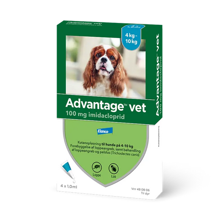 Loppemiddel hund 4-10 kg - 4x1,0 ml - Maxi Zoo Danmark