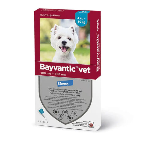 Flåt- & loppemiddel hund 4-10 kg - 4x1,0 ml - Maxi Zoo Danmark