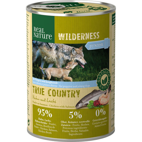 Junior Wilderness True Country kylling & laks 400 g - Maxi Zoo Danmark