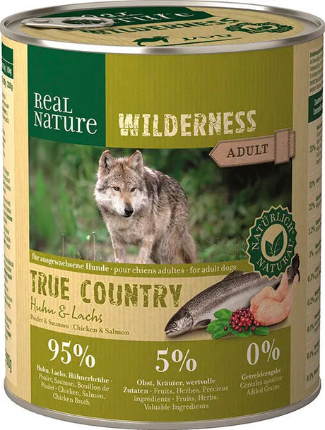 Adult Wilderness True Country kylling & laks 800 g REAL NATURE