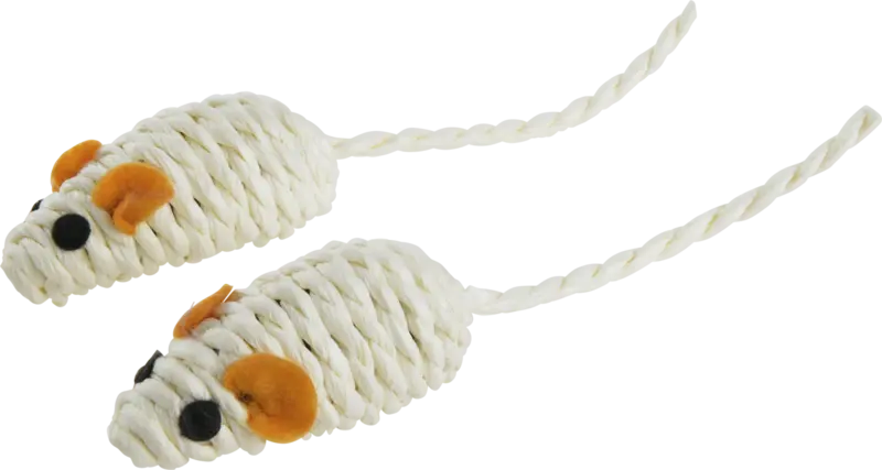 Kattelegetøj sisalmus 5 cm hvid - Maxi Zoo Danmark