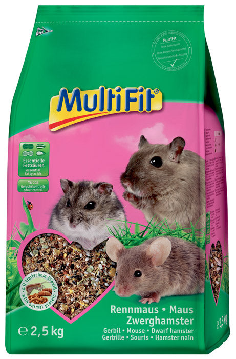 Ørkenrotte, mus & dværghamster 2,5 kg - Maxi Zoo Danmark