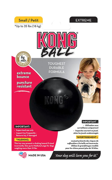 Gummilegetøj Extreme bold small sort - Maxi Zoo Danmark