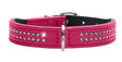 Læderhalsbånd 20-24 cm pink - Maxi Zoo Danmark