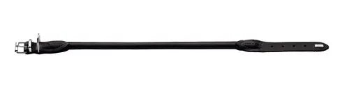 Læder rund halsbånd Elg 33-37 cm 8 mm bred sort - Maxi Zoo Danmark