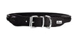 Læder rund halsbånd Elg 33-37 cm 8 mm bred sort - Maxi Zoo Danmark