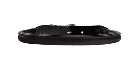 Læder rund halsbånd Elg 41-46 cm 10 mm bred sort - Maxi Zoo Danmark
