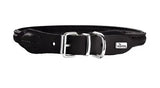 Læder rund halsbånd Elg 47-51 cm 10 mm bred sort - Maxi Zoo Danmark