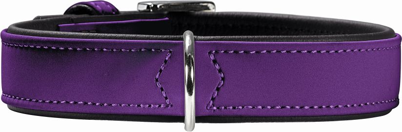 Nubuckhalsbånd 28-34 cm violet