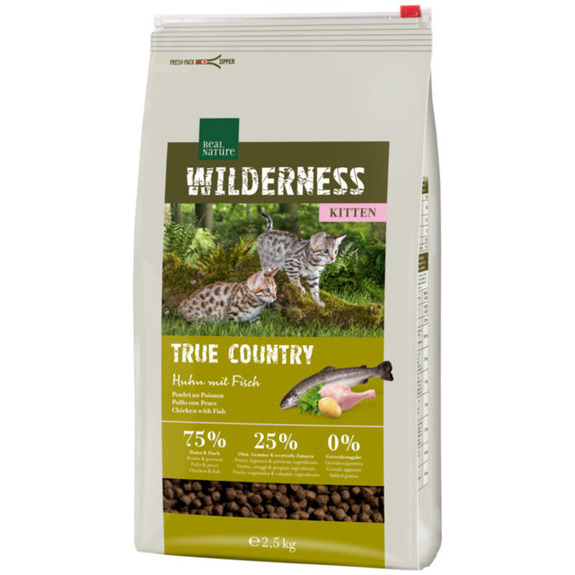 Kitten Wilderness True Country kylling & fisk 2,5 kg - Maxi Zoo Danmark