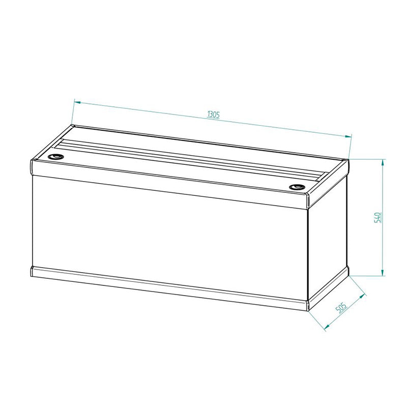 Akvarium Fusion 325 l, 130x50x50 cm alu - Maxi Zoo Danmark