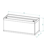 Akvarium Fusion 325 l, 130x50x50 cm alu - Maxi Zoo Danmark