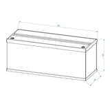 Akvarium Fusion 576 l, 160x60x60 cm alu - Maxi Zoo Danmark