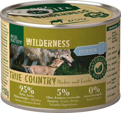 Junior Wilderness True Country kylling & laks 200 g - Maxi Zoo Danmark