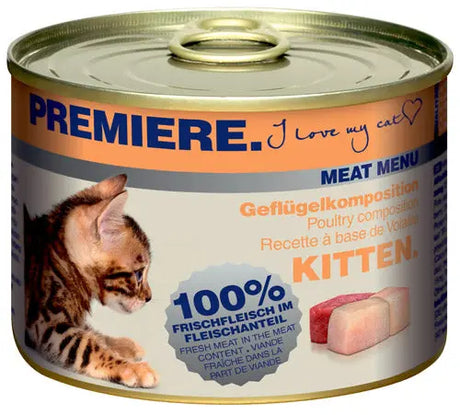 Kitten Meat Menu, dåse okse & fjerkræmix 200 g - Maxi Zoo Danmark