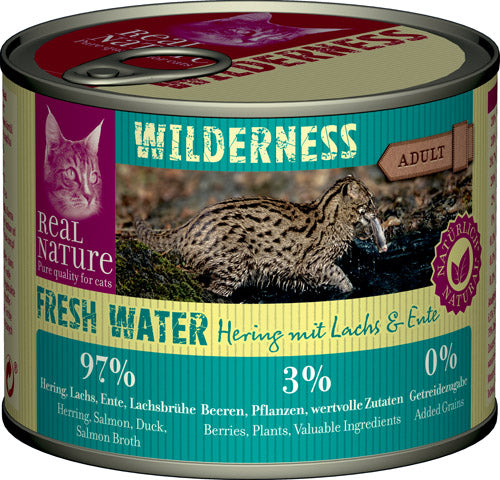 Adult Wild. Fresh Water, dåse sild, laks & and 200 g - Maxi Zoo Danmark