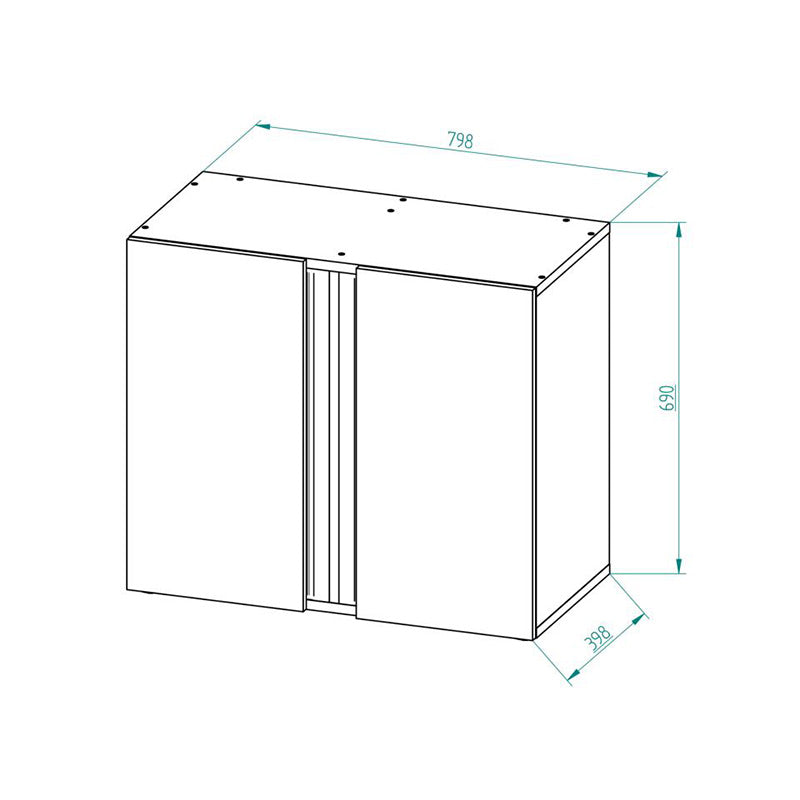 Kabinet Fusion 80x40x69 cm hvid - Maxi Zoo Danmark