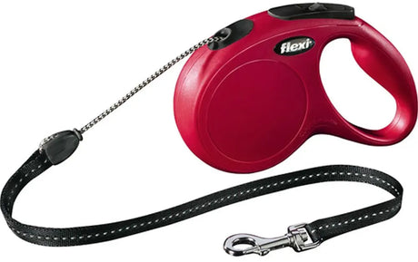 Hundesnor New Classic medium 5 m < 20 kg rød FLEXI