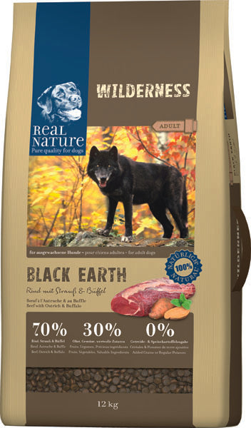 Adult Wilderness Black Earth okse, struds & bøffel 12 kg - Maxi Zoo Danmark